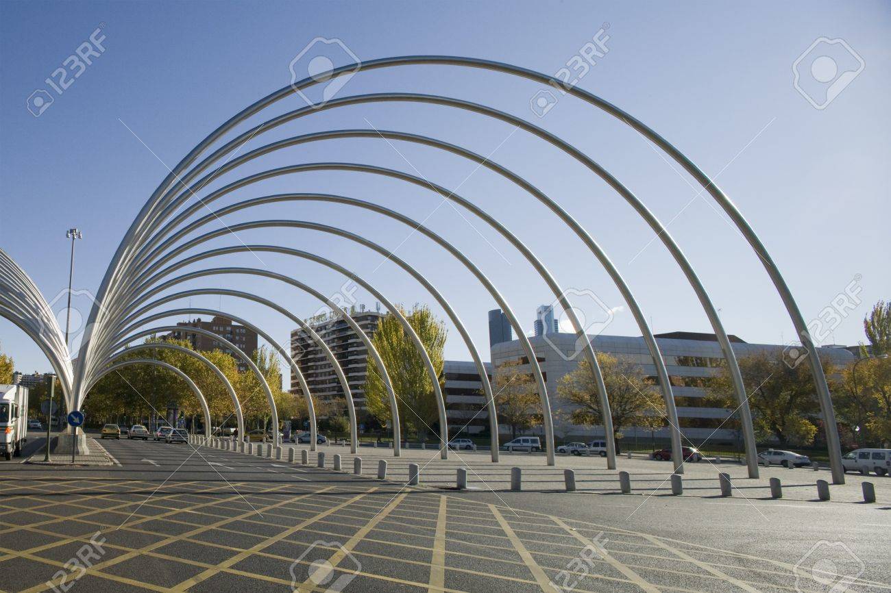 Structure On The Road Los Arcos Avenida De La Ilustracion La Vaguada Madrid Spain Stock Photo Picture And Royalty Free Image Image 7353765