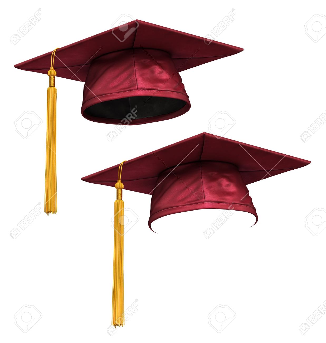 maroon graduation cap