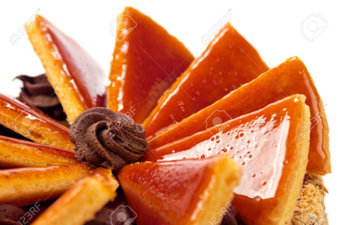 Gros Plan De La Celebre Hongrois Torte Dobos Gateau Avec Glacage Special Banque D Images Et Photos Libres De Droits Image