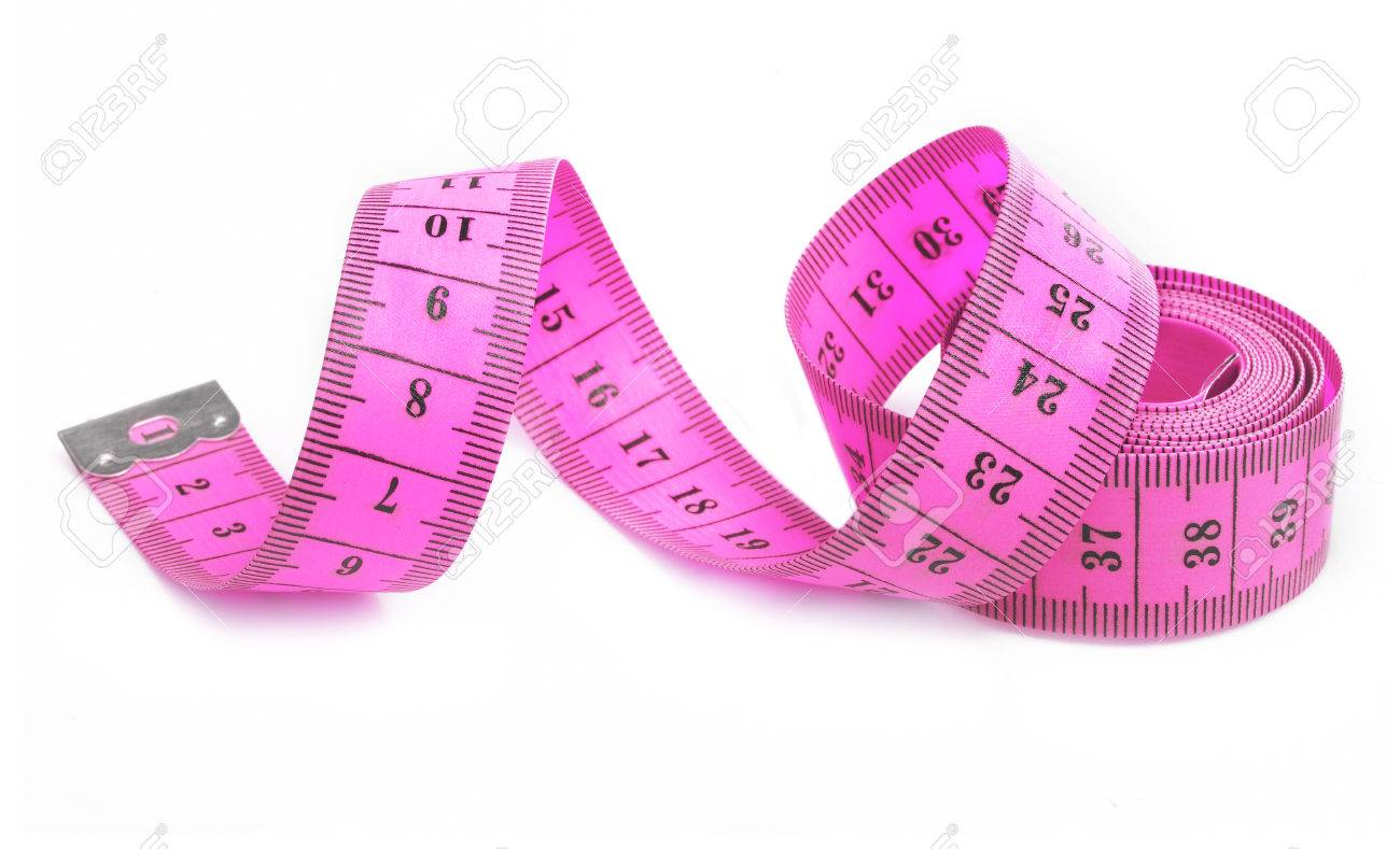 Premium Photo  Pink measuring tape isolated on white background