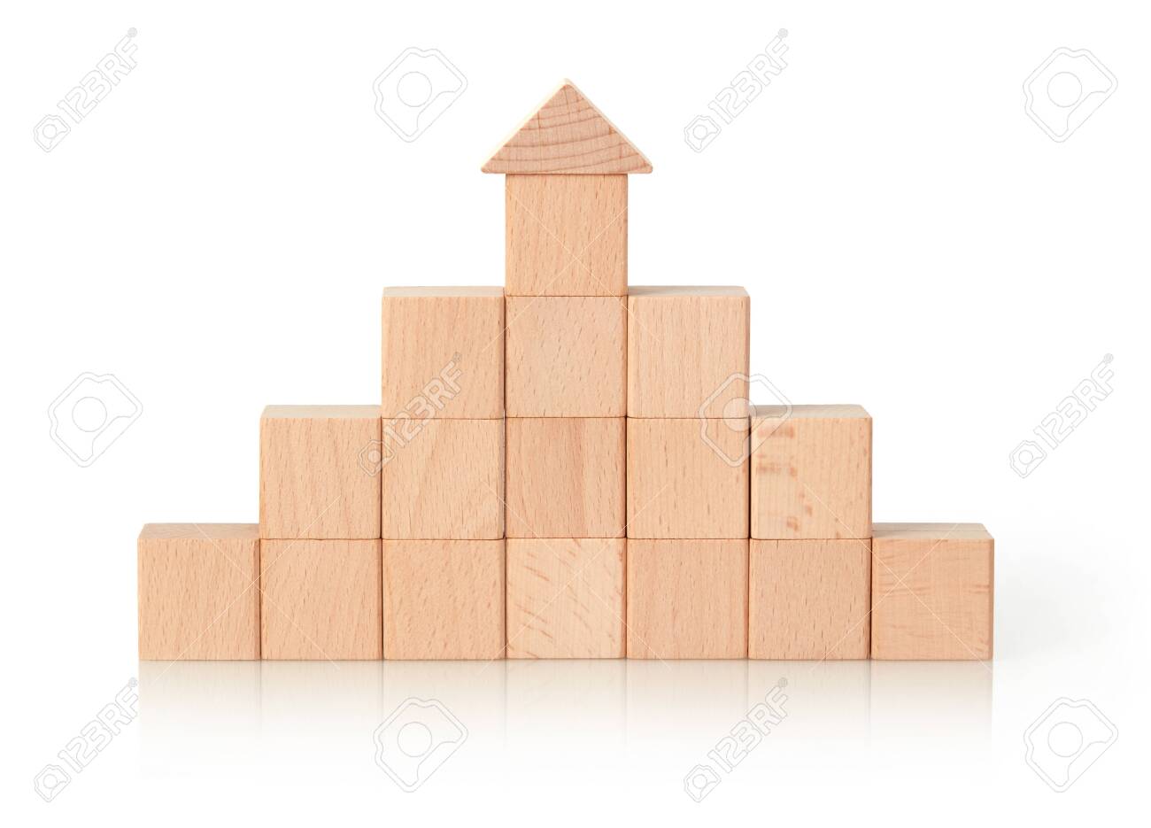 wooden pyramid blocks