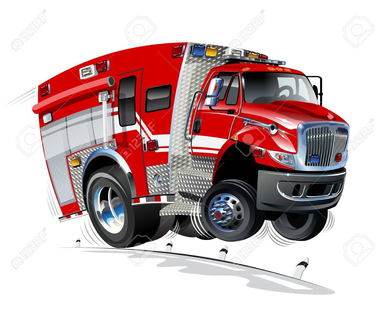 漫画レスキュー工作車のイラスト素材 ベクタ Image