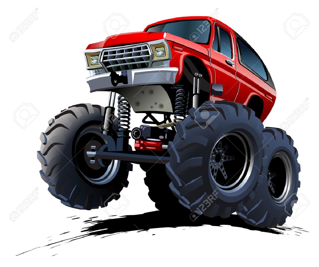 Cartoon Monster Truck, Vectors