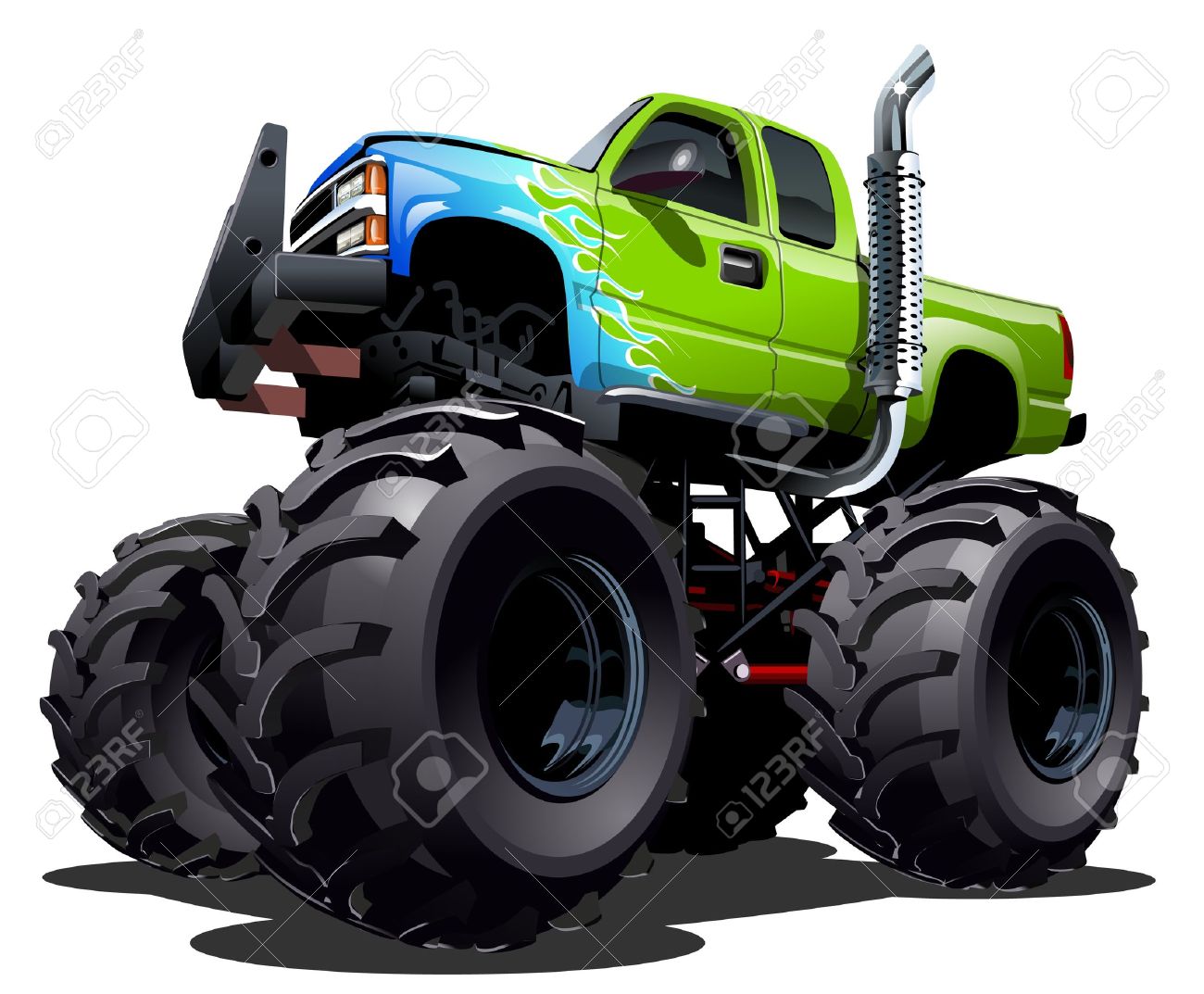 Monster Truck Stock Illustration - Download Image Now - Monster