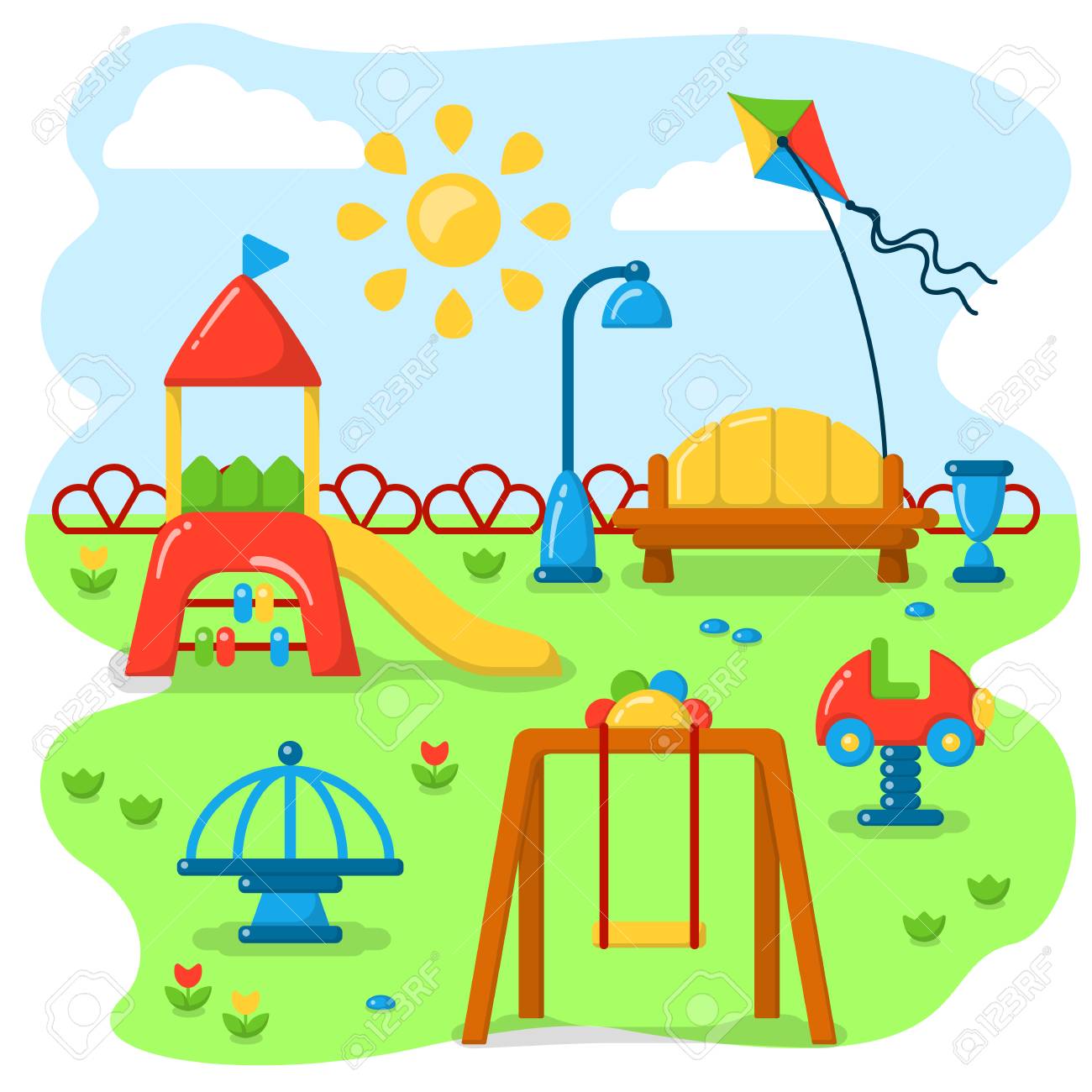 slide and swing