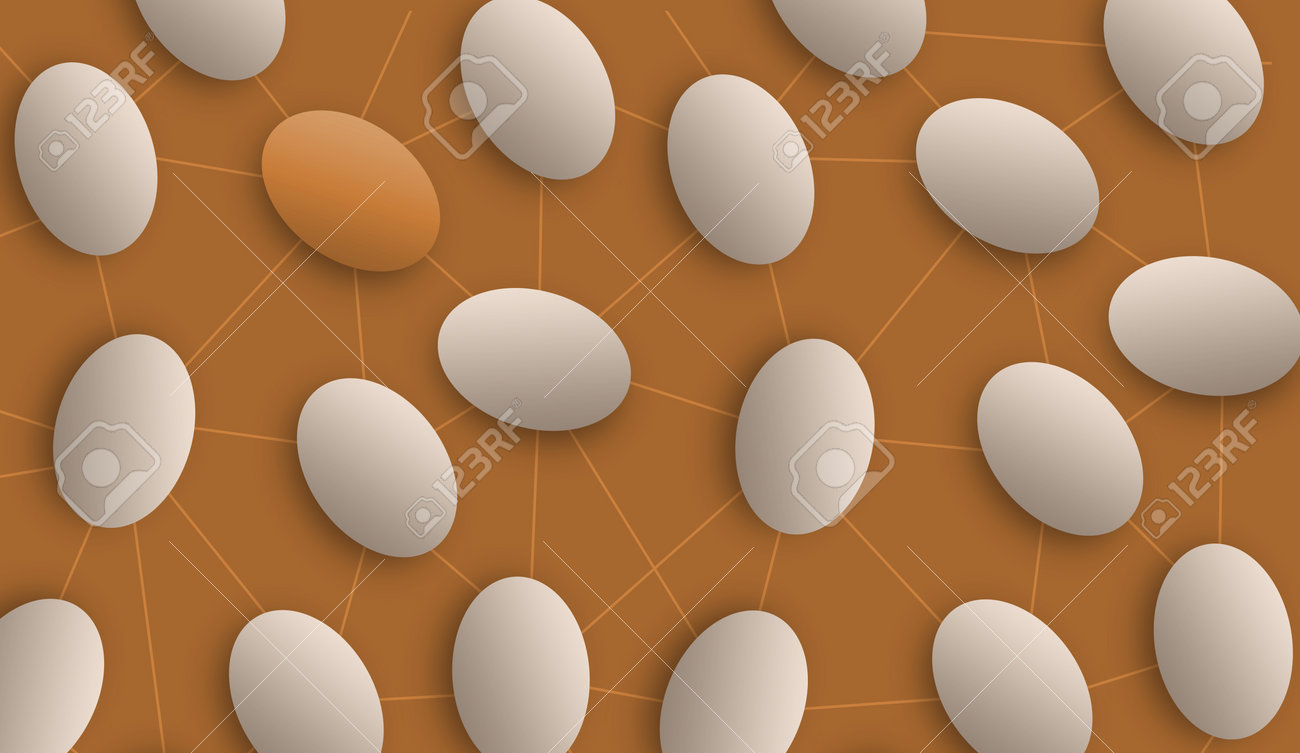 Egg Connection Flat design. Conceptual illustration of social network and leadership concept - 166191697 Egg Connection Flat design. Conceptual illustration of social network and leadership concept - 166191697