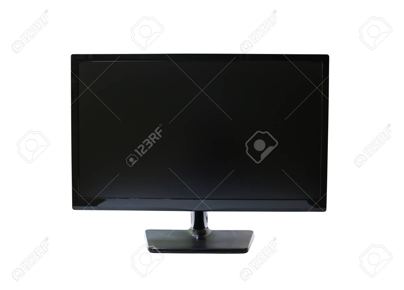 frame led computer screen monitor on white background and have