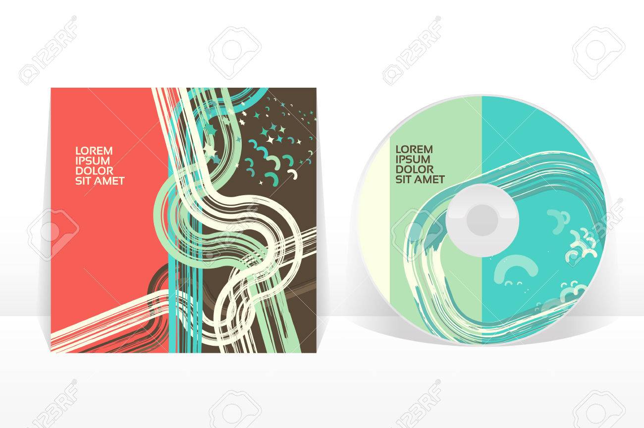 cd cover design template eps 10 vector transparencies used royalty cd cover design template