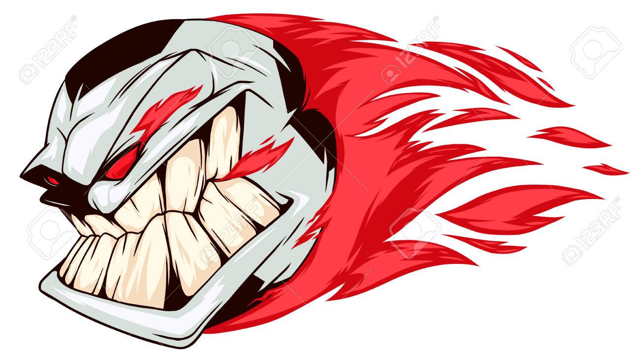 soccer fireball sticker concept vector template for funny design