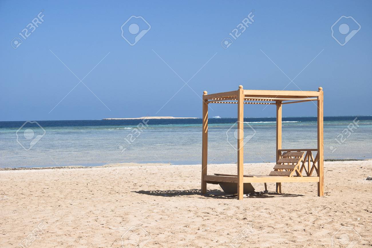 wooden beach lounge chairs