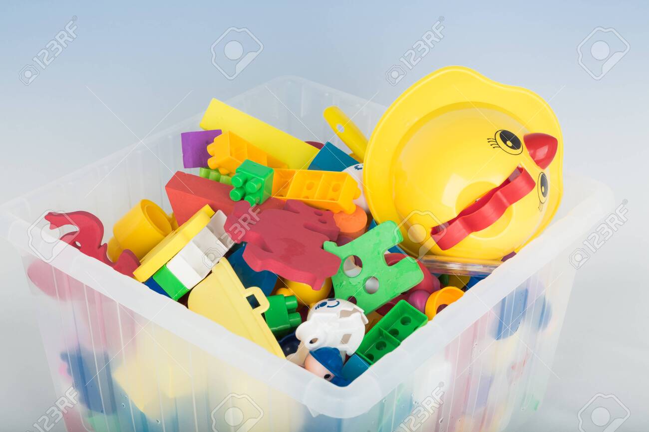 plastic container for toys