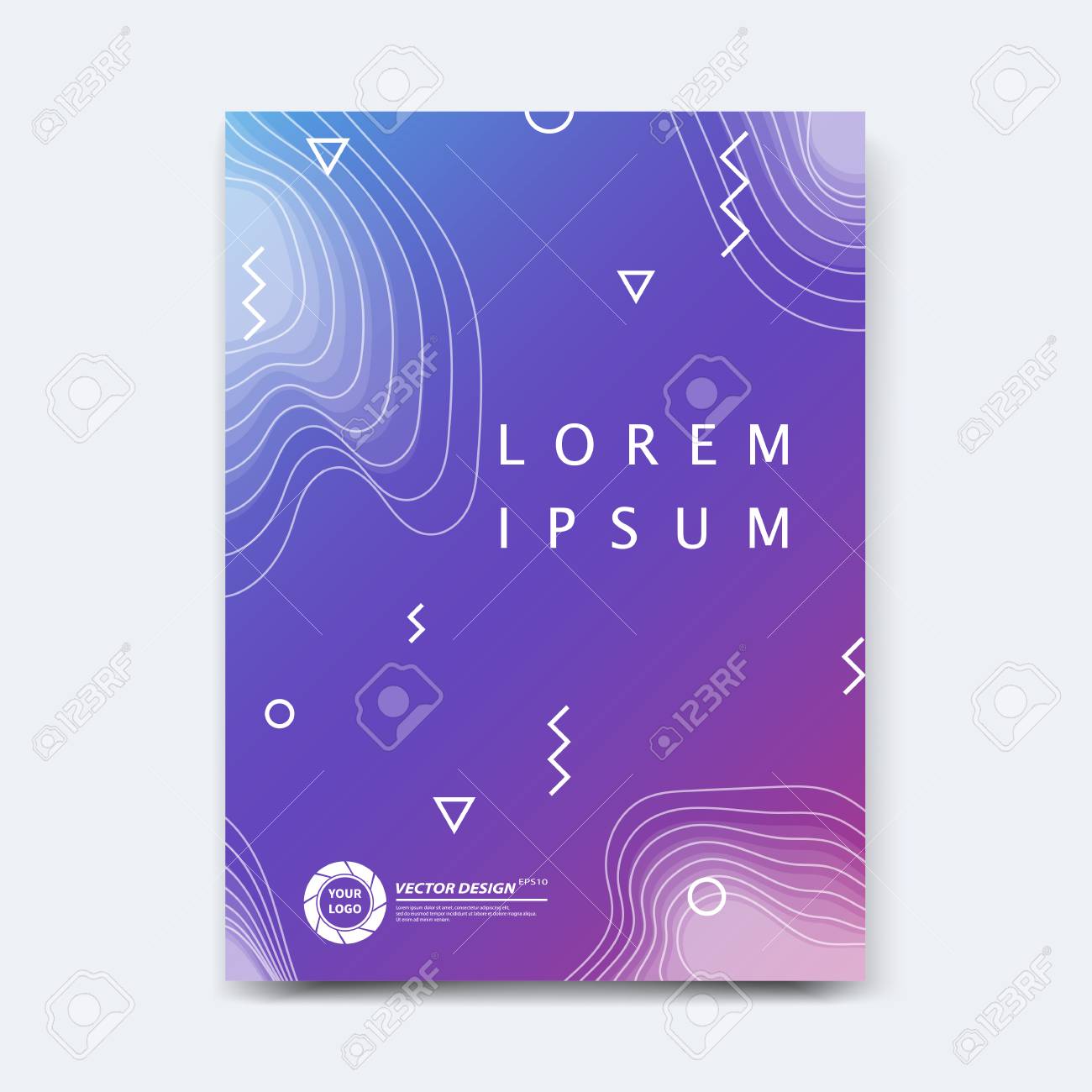 Abstract vector design for cover, poster, banner, flyer, business card, magazine annual report, title page, brochure template layout or booklet .A4 size with geometric shapes on white background. - 104581710 Abstract vector design for cover, poster, banner, flyer, business card, magazine annual report, title page, brochure template layout or booklet .A4 size with geometric shapes on white background. - 104581710