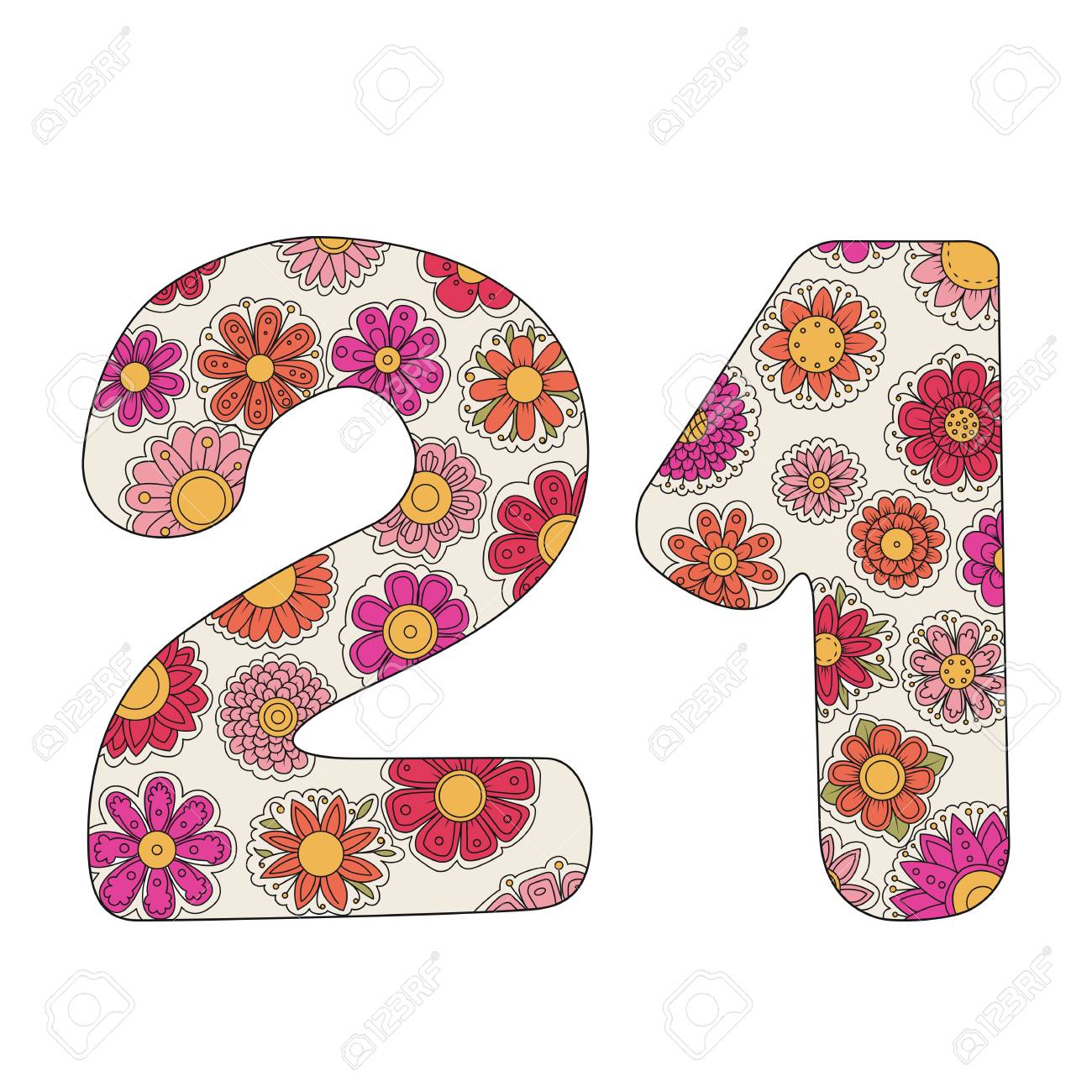 Zen Coloring Book For Adults Number Twenty-one. Royalty Free - Zen Coloring Book For Adults Number Twenty-one. Royalty Free