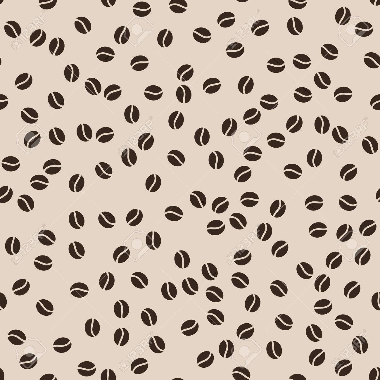 Coffee Beans Seamless Brown Wallpaper Vector Illustration Royalty Free Cliparts Vectors And Stock Illustration Image