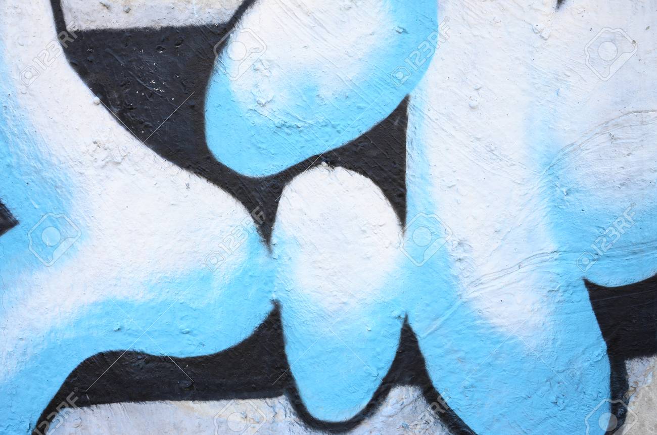 La Textura De Un Fragmento De La Pared Con Pintura De Graffiti