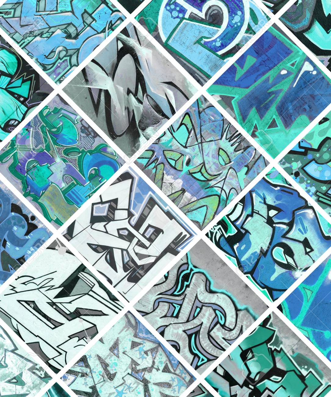 a set of many small fragments of graffiti drawings street art grafiti drawings
