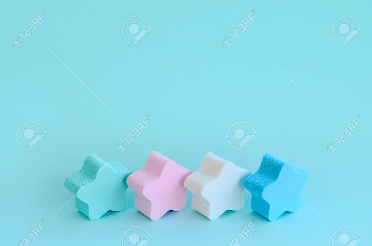 abstract cosmetic light pastel blue background with small stars small stars template