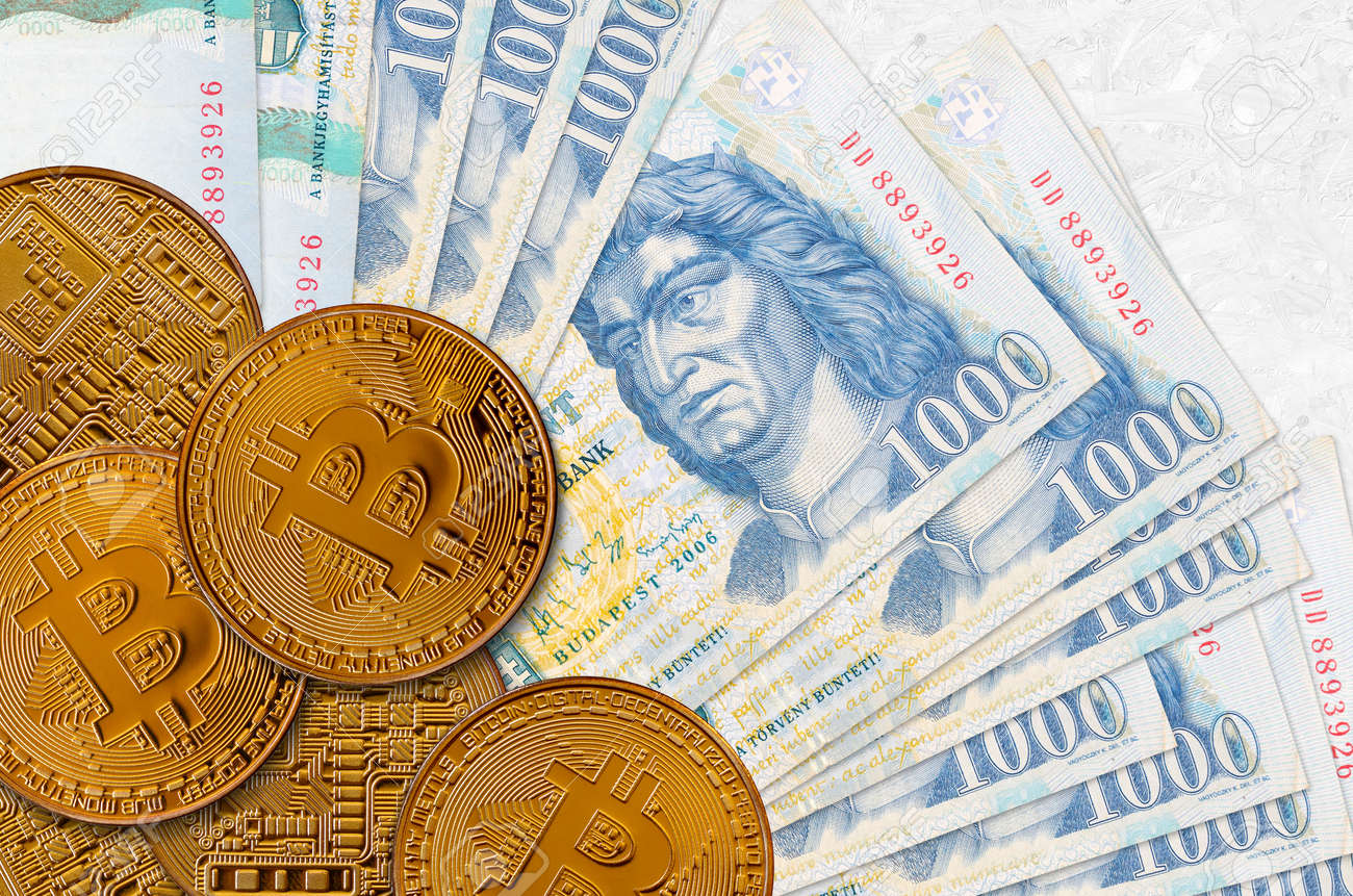 Billetes De 1000 Florines Húngaros Y Bitcoins Dorados. Concepto De  Inversión En Criptomonedas. Transacciones Comerciales O De Criptominería  Fotos, retratos, imágenes y fotografía de archivo libres de derecho. Image  154089264