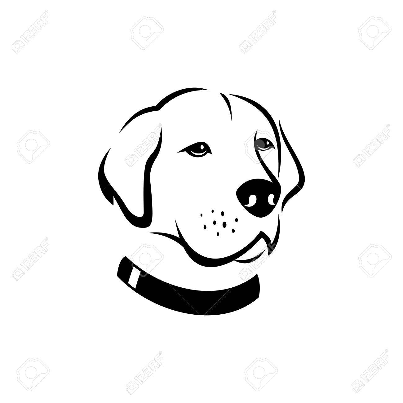 犬の顔のシルエットのテンプレート の写真素材 画像素材 Image