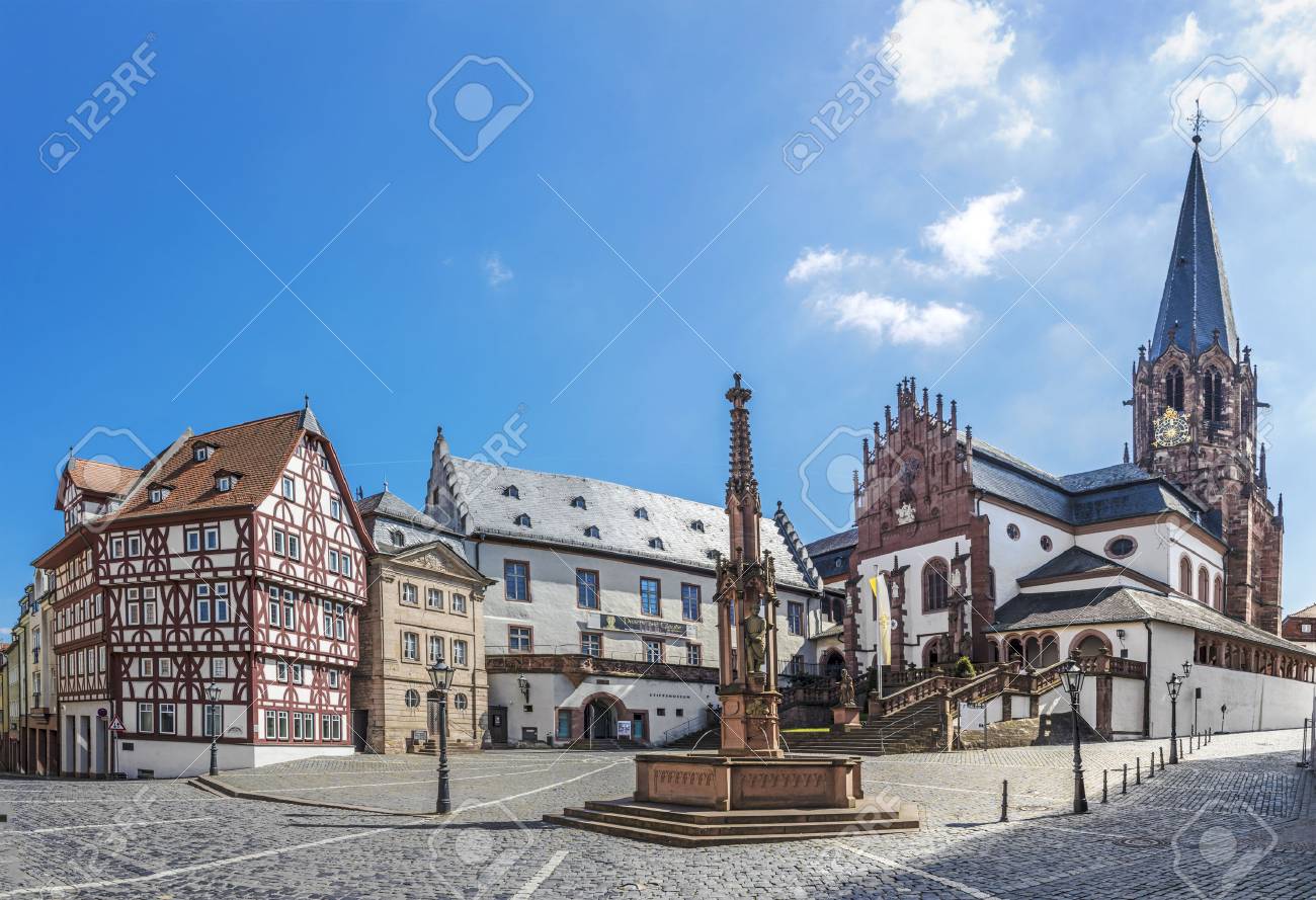 famous old Stifts Basilika in Aschaffenburg, Bavaria, Germany at Stiftskirchenplatz - 76997786 famous old Stifts Basilika in Aschaffenburg, Bavaria, Germany at Stiftskirchenplatz - 76997786