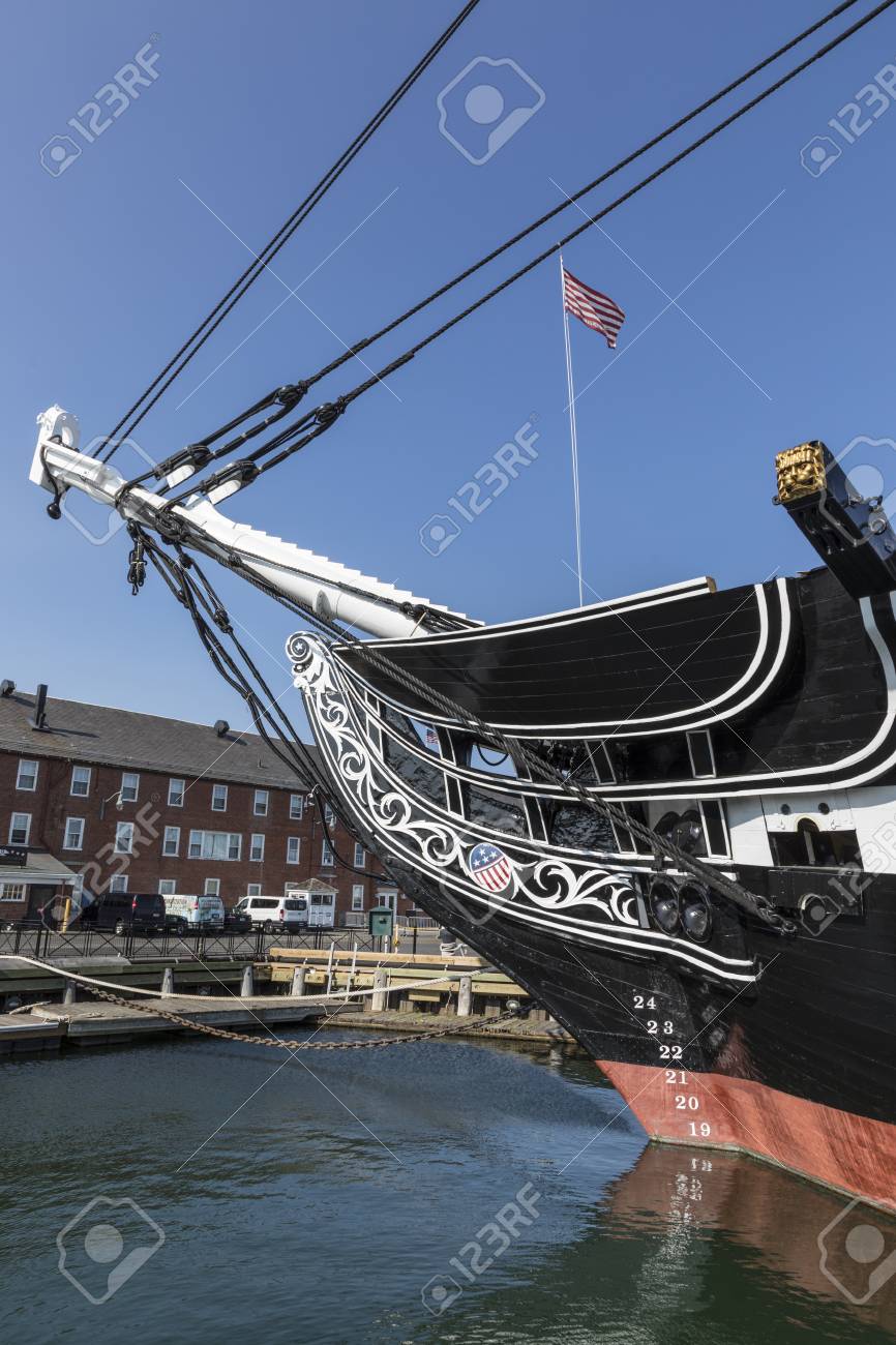 boston usa sep 13 2017 famous uss constitution boston stock