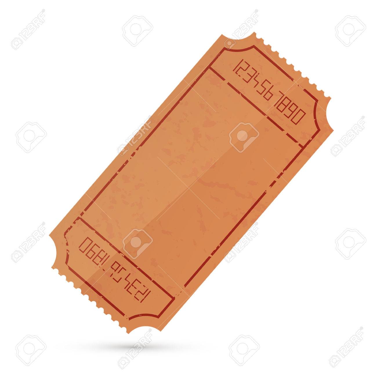 Vector Empty Ticket Illustration Isolated on White Background - 27656556 Vector Empty Ticket Illustration Isolated on White Background - 27656556