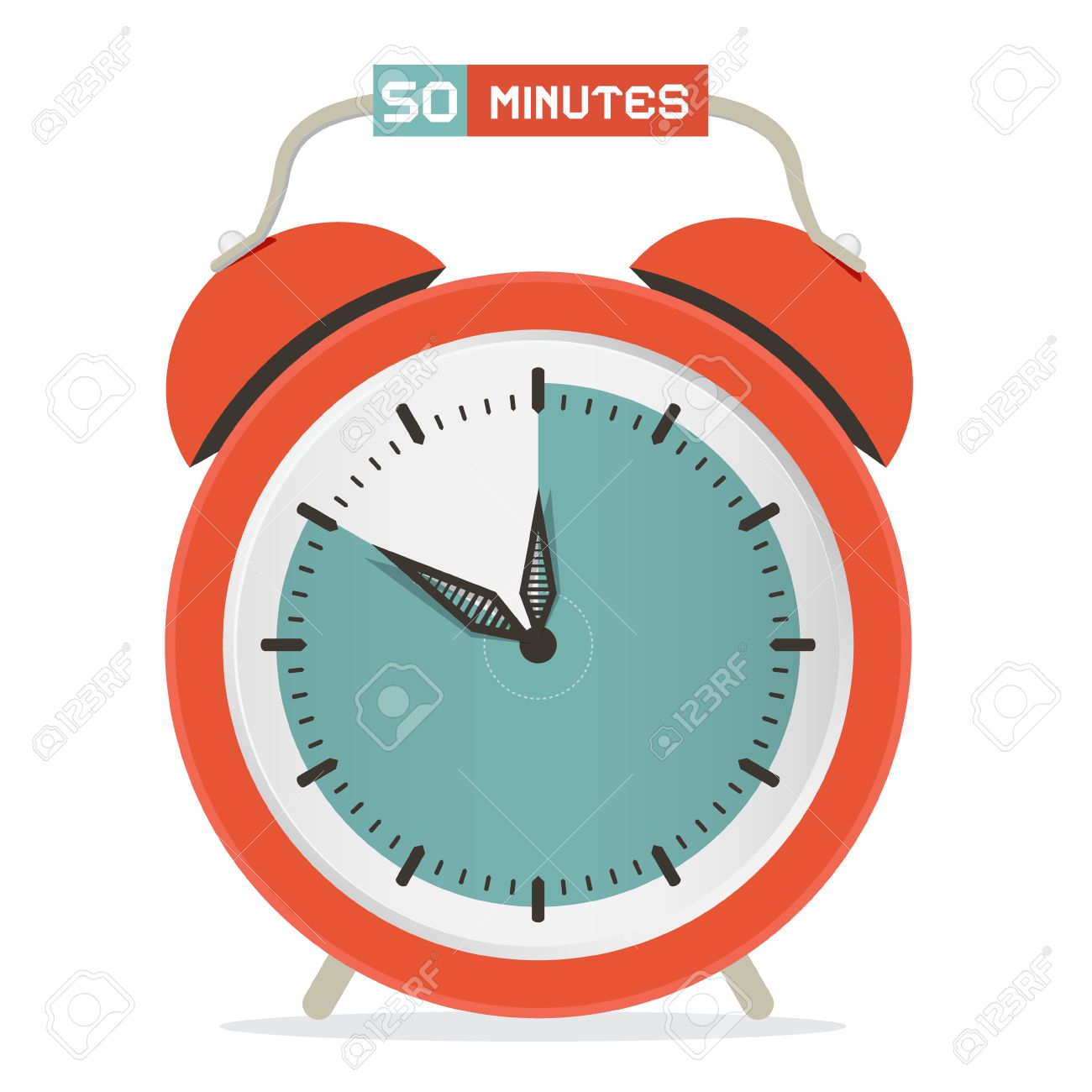 50 分停止時計 目覚まし時計ベクトル イラストのイラスト素材 ベクタ Image