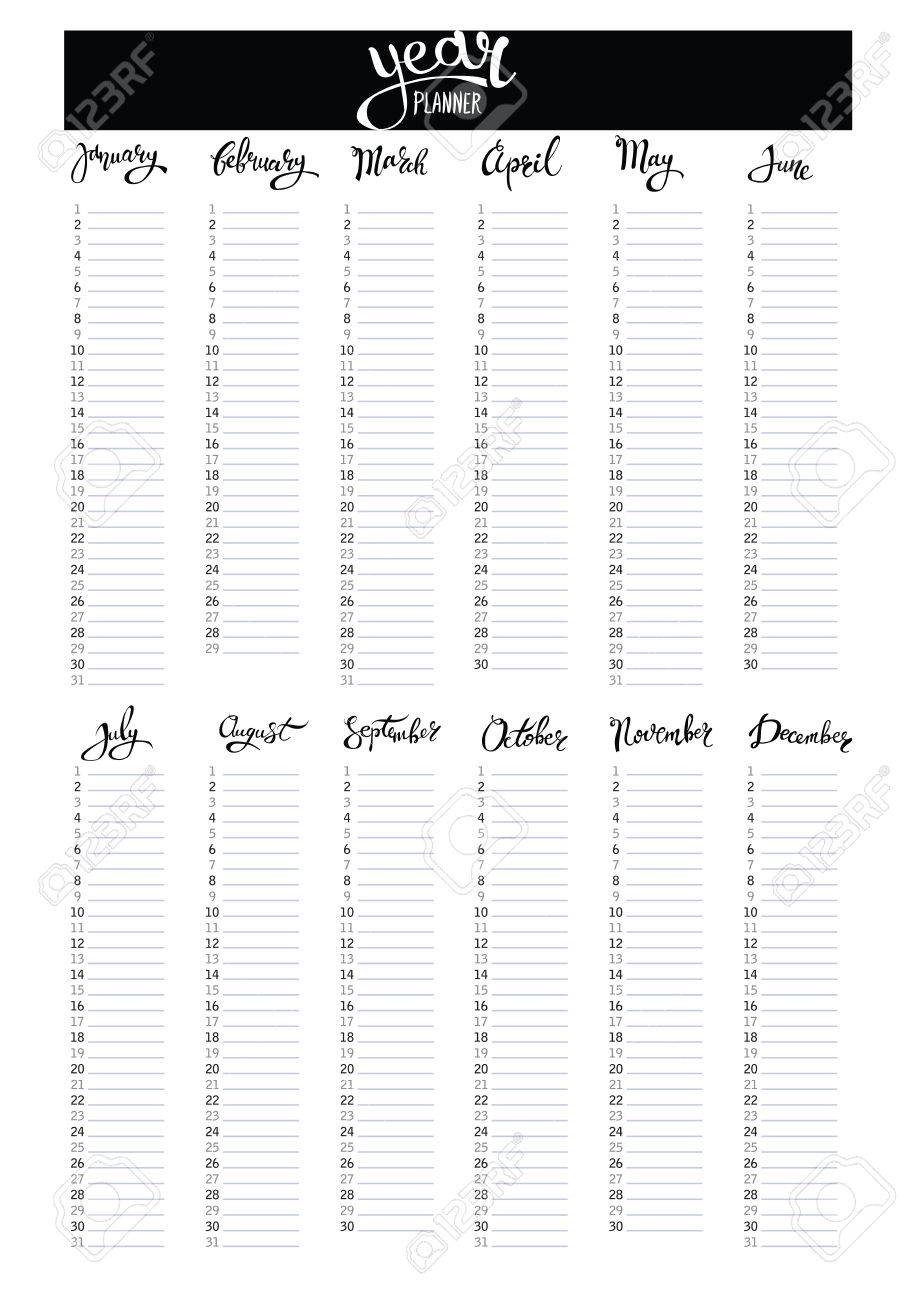 month planner template
