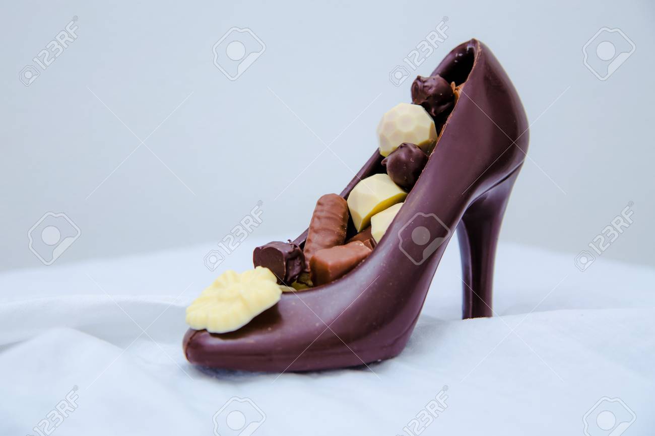 チョコレート手作り靴 の写真素材 画像素材 Image