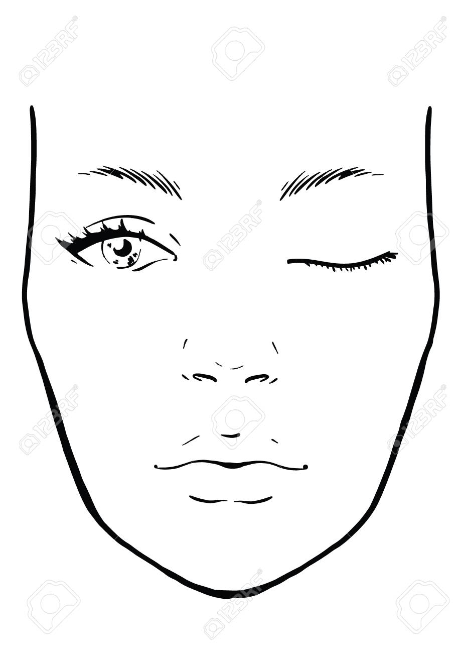 Face Chart Makeup Artist Blank. Template. Vector Illustration. Royalty Free SVG, Cliparts, Vectors, and Stock Illustration. Image 124785295. face-chart-makeup-artist-blank-template-vector-illustration-royalty-free-svg-cliparts-vectors-and-stock-illustration-image-124785295
