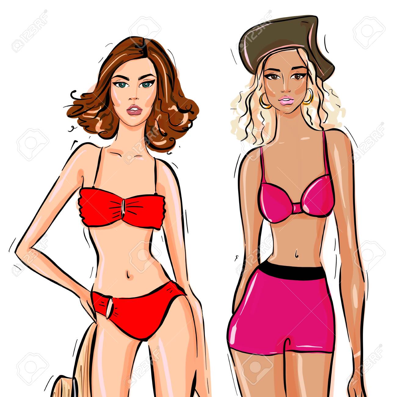 girls in bathing suits