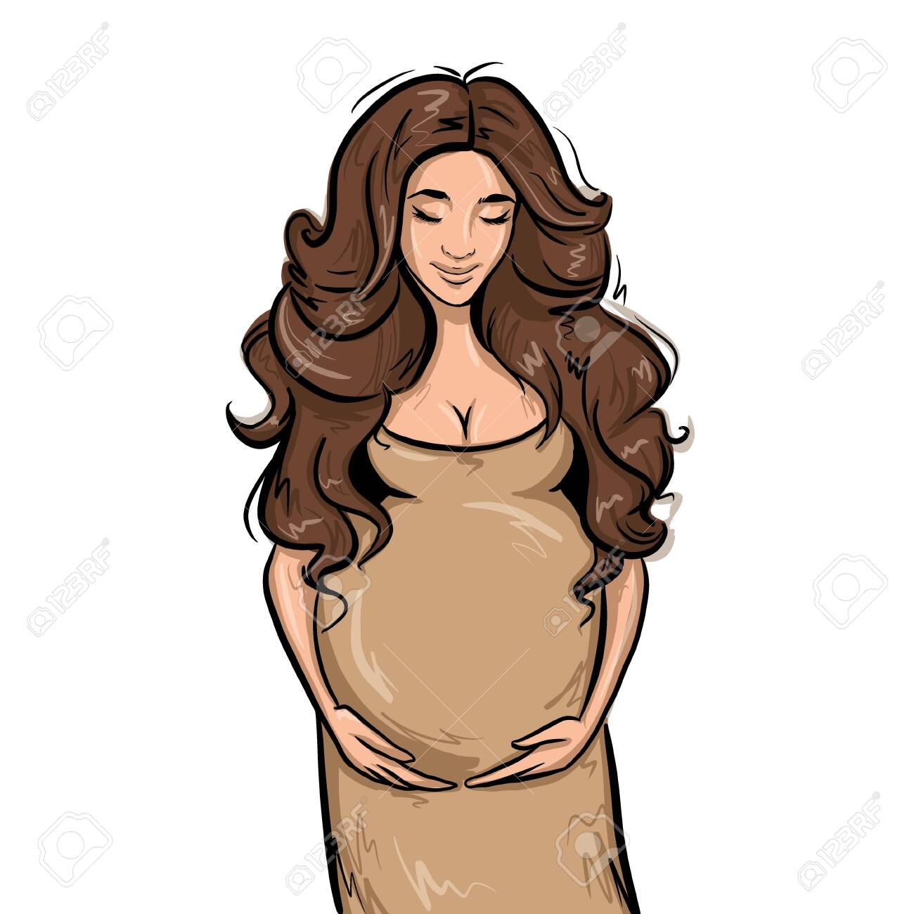 190+ Clip Art Of A Pregnant Woman Sketch Stock Illustrations, Royalty-Free  Vector Graphics & Clip Art - iStock