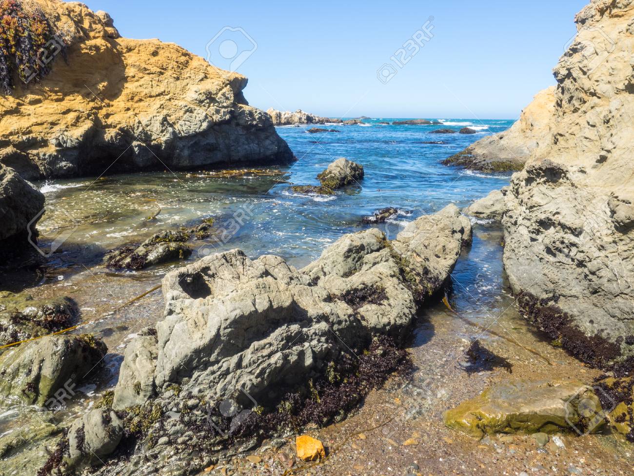 Glass Beach Est Une Plage Du Mackerricher State Park Près De Fort Bragg En Californie Qui Est Abondante En Verre De Mer Créé Depuis Des Années De