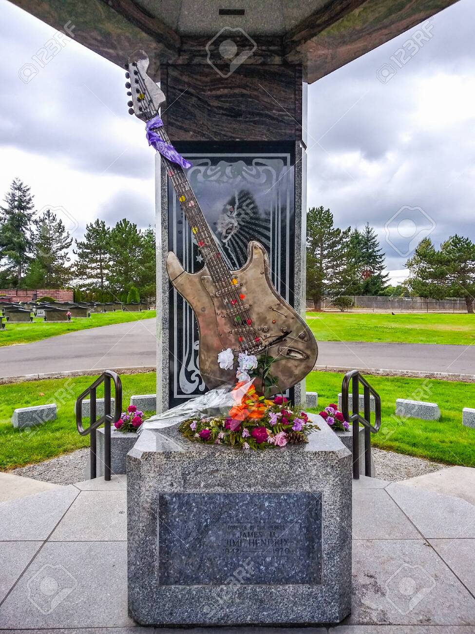 Official Website Of The Jimi Hendrix Family And The New Jimi Hendrix Memorial At Greenwood Memorial Park In Renton Washington Stock Photo Picture And Royalty Free Image Image 137942582