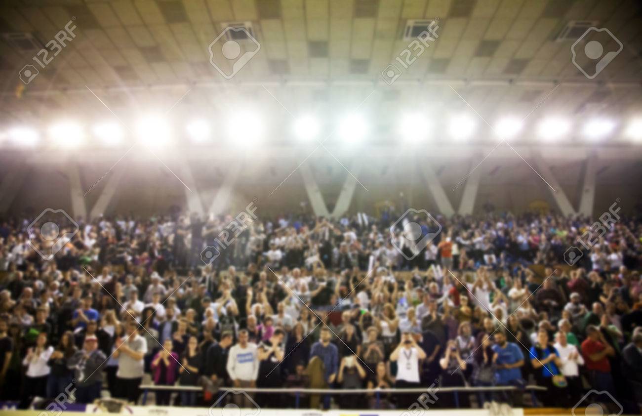Blurred background of crowd of people in a basketball court - 59467573 Blurred background of crowd of people in a basketball court - 59467573