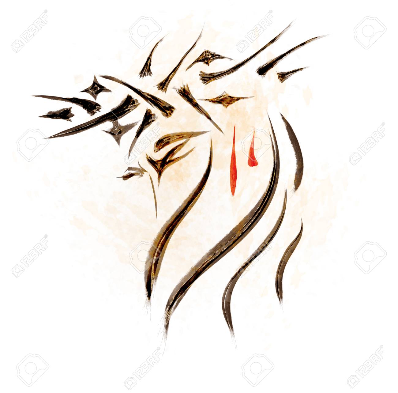 sketch face of jesus