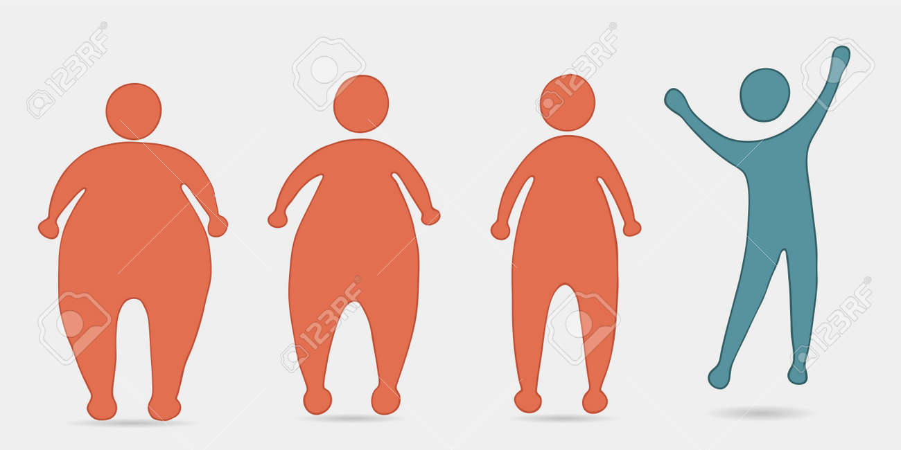 Concept of overweight and diet. Before and after silhouette sequence. How to lose weight. Progress in weight loss.From fat people to slim and fit people.Fitness for weight loss. Health - 168103209 Concept of overweight and diet. Before and after silhouette sequence. How to lose weight. Progress in weight loss.From fat people to slim and fit people.Fitness for weight loss. Health - 168103209