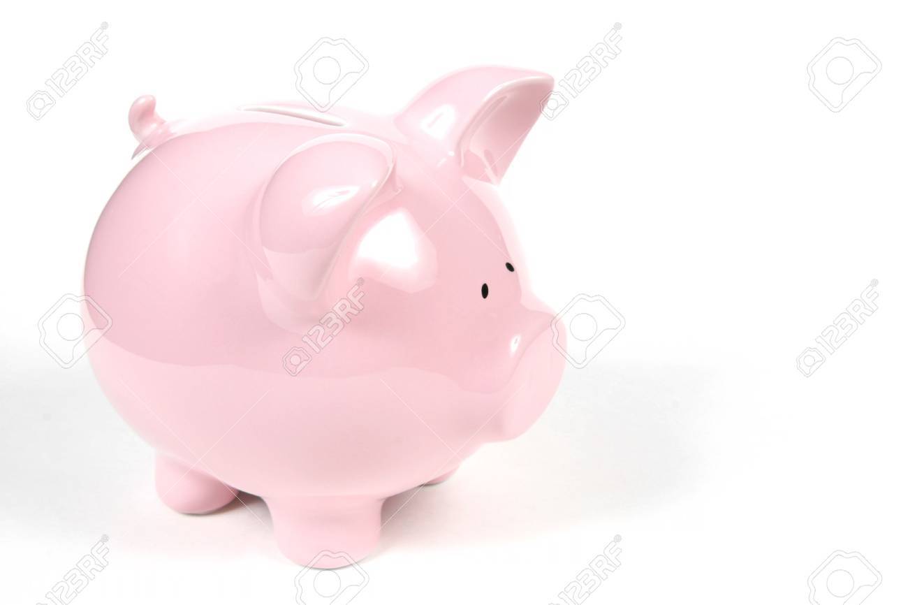 Pink Piggy Bank on isoalted on white background - 685714 Pink Piggy Bank on isoalted on white background - 685714