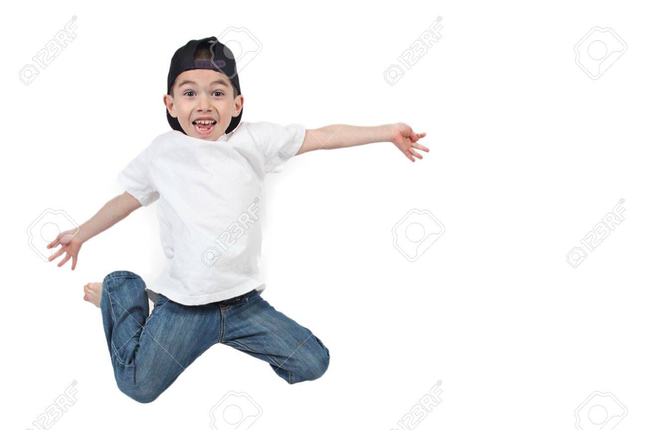 Little boy jumping on isolated white background - 7111674 Little boy jumping on isolated white background - 7111674