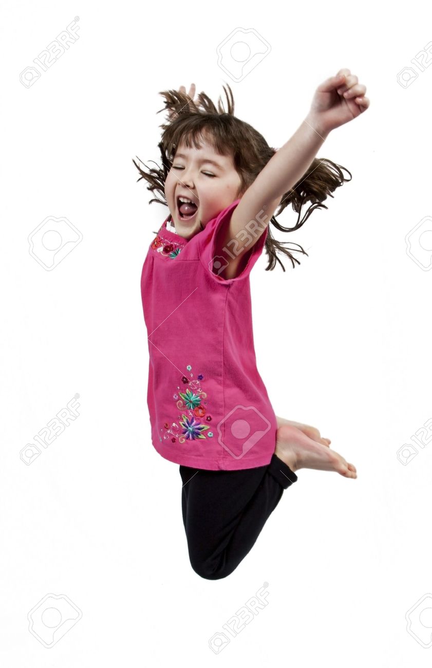 Adorable and happy little girl jumping in air. isolated on white background - 8951879 Adorable and happy little girl jumping in air. isolated on white background - 8951879