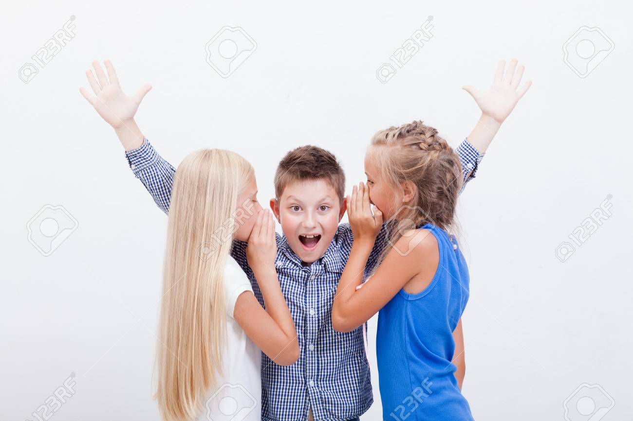 Peking girl teenage girls whispering school girlfriend