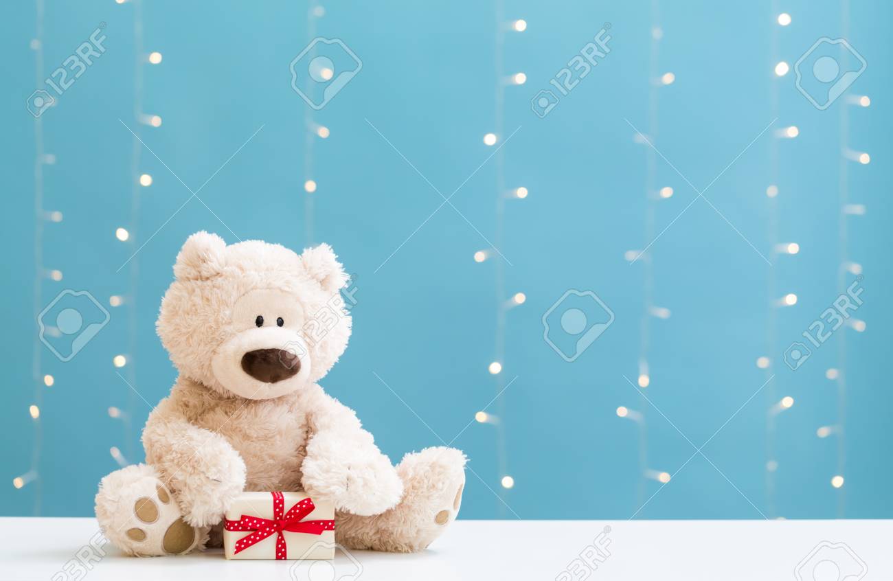 light blue teddy
