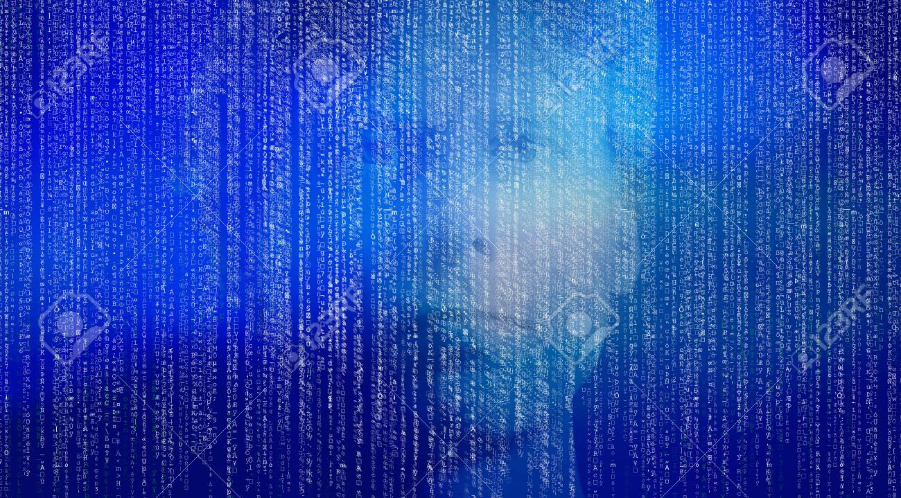 Abstract Matrix Digital Numbers Artifical Intelligence Ai Theme With Human  Face Stock Photo, Picture and Royalty Free Image. Image 119596956.