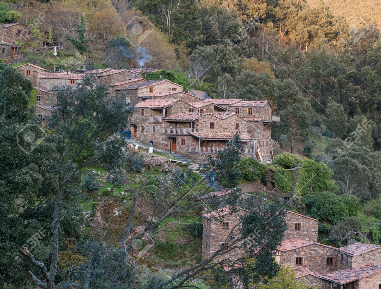 The Schist Village Of Cerdeira Located Near Lousa Portugal Stock Photo Picture And Royalty Free Image Image 64928756