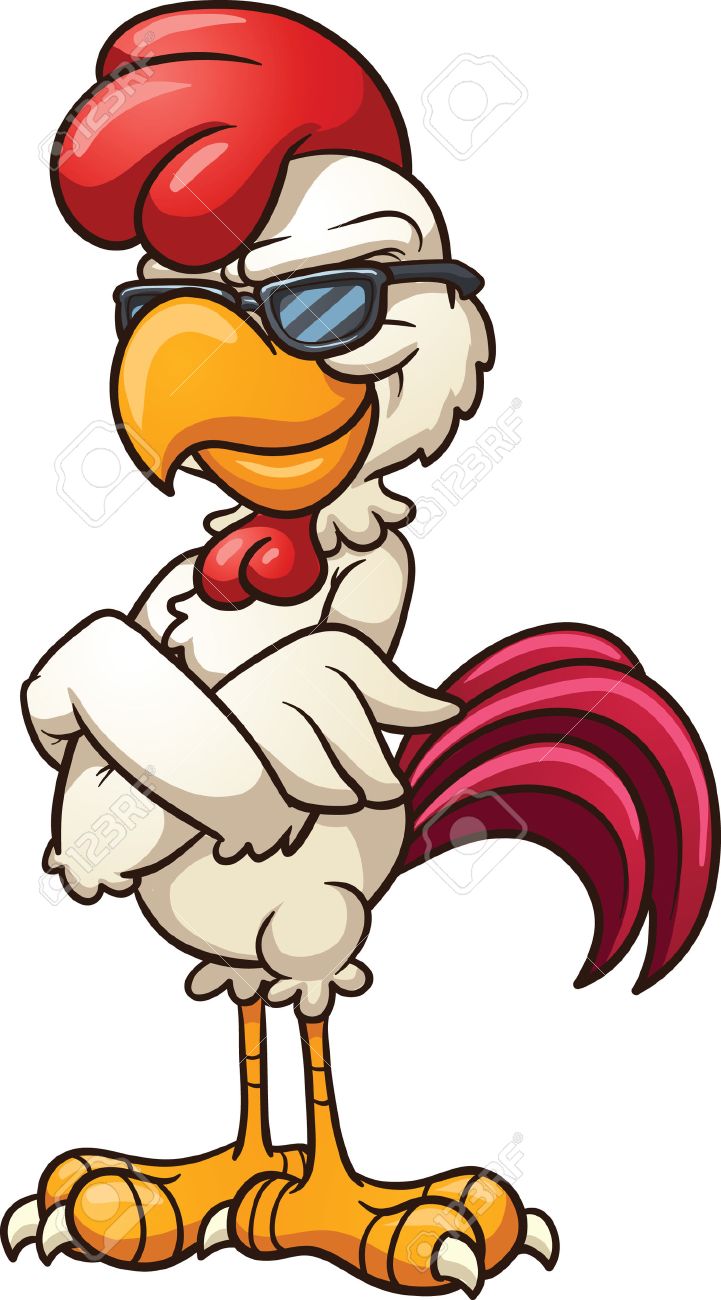 ===Un dia que pasará a la historia=== - Página 2 25296259-Cartoon-chicken-wearing-cool-sunglasses-Vector-clip-art-illustration-with-simple-gradients-All-in-a--Stock-Vector
