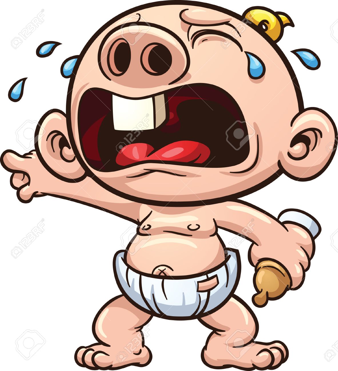 Cartoon baby crying illustration - 31491518 Cartoon baby crying illustration - 31491518