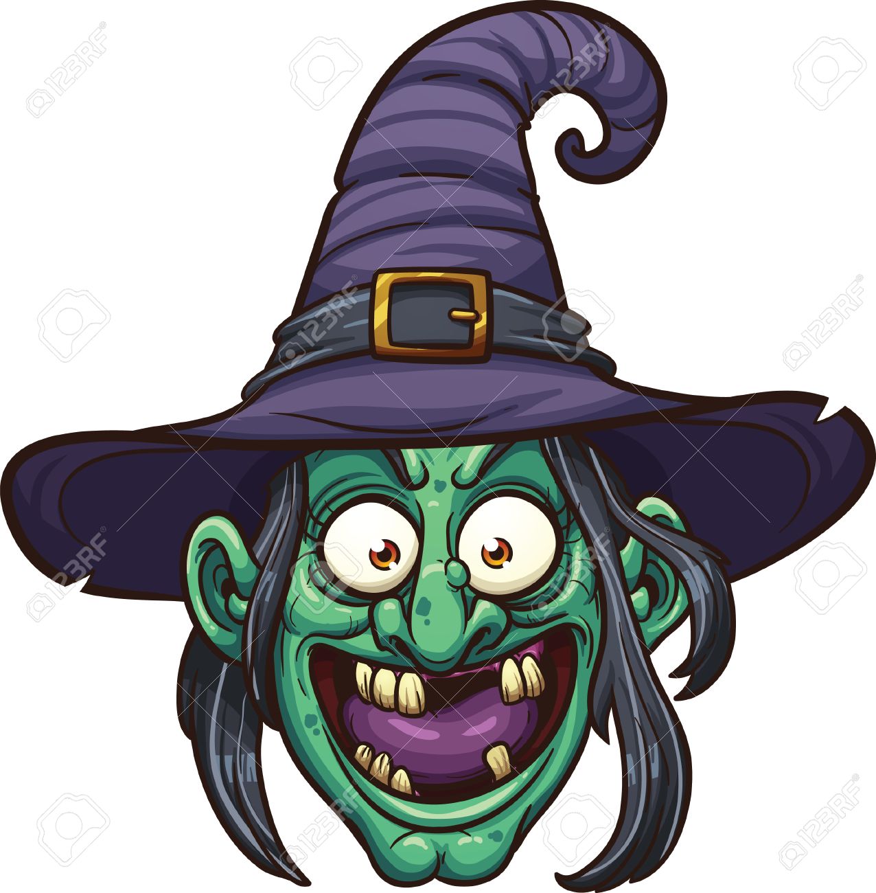 Cartoon Visage De Sorciere Clip Art Libres De Droits Vecteurs Et Illustration Image