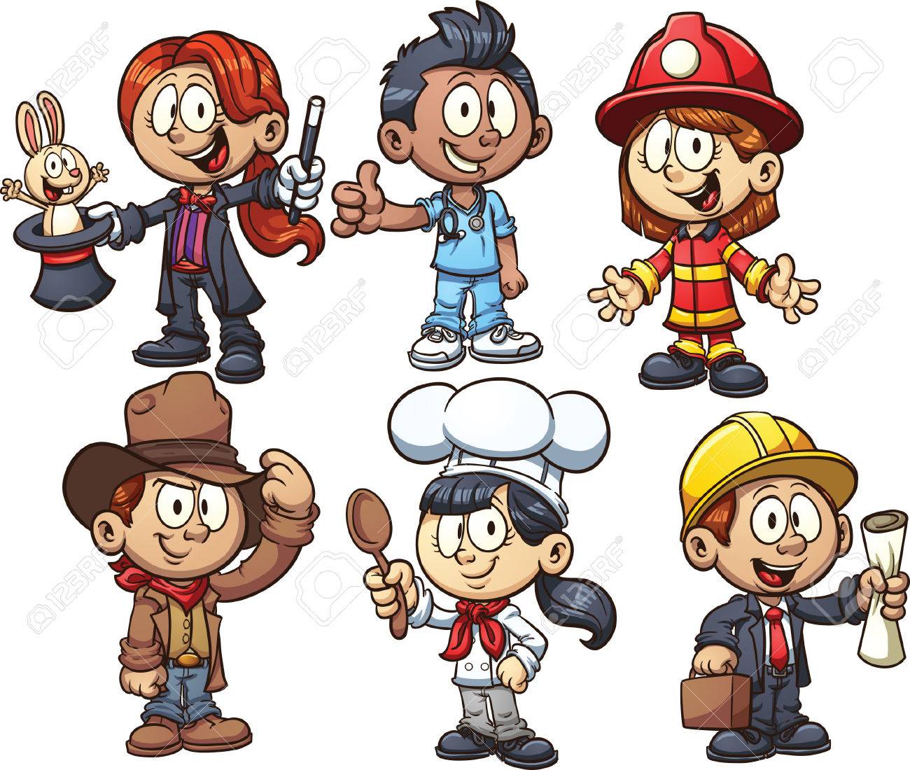 kids using costumes from