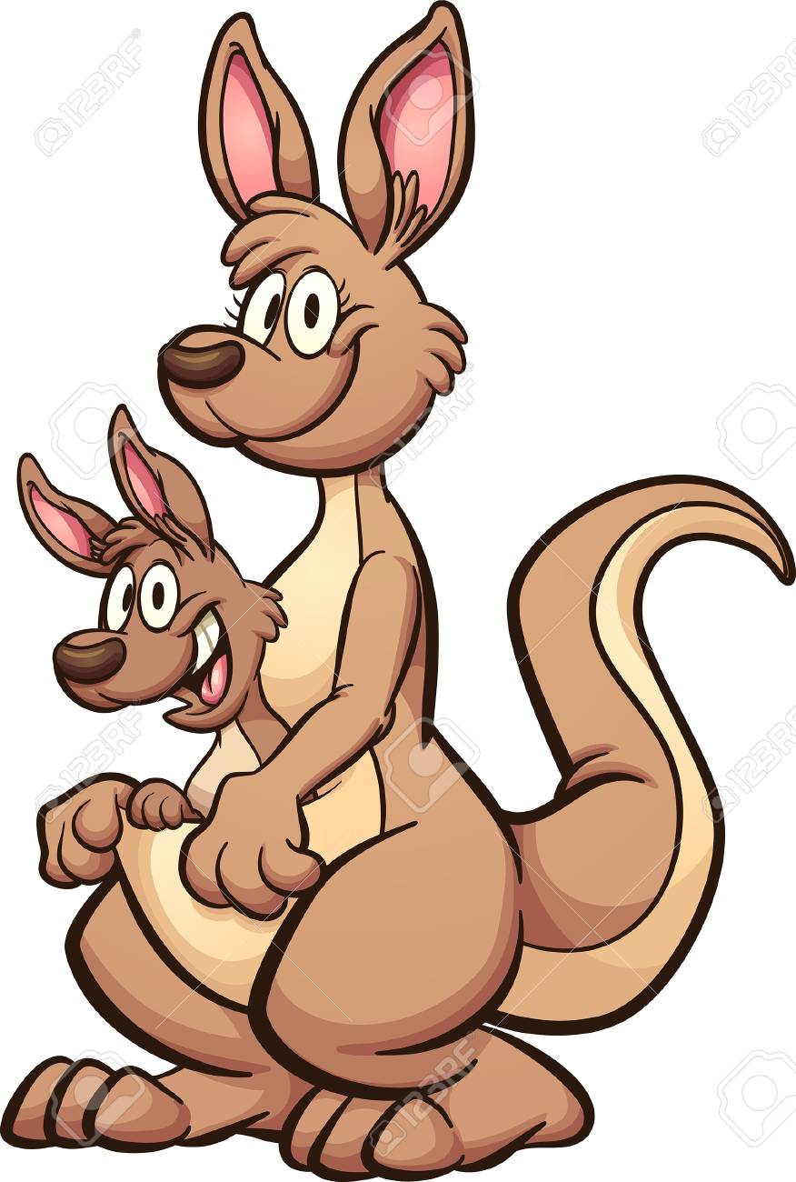 Cartoon Mother Kangaroo With Baby On Pouch Vector Clip Art Illustration Royalty Free Cliparts Vectors And Stock Illustration Image 101264760 123rf