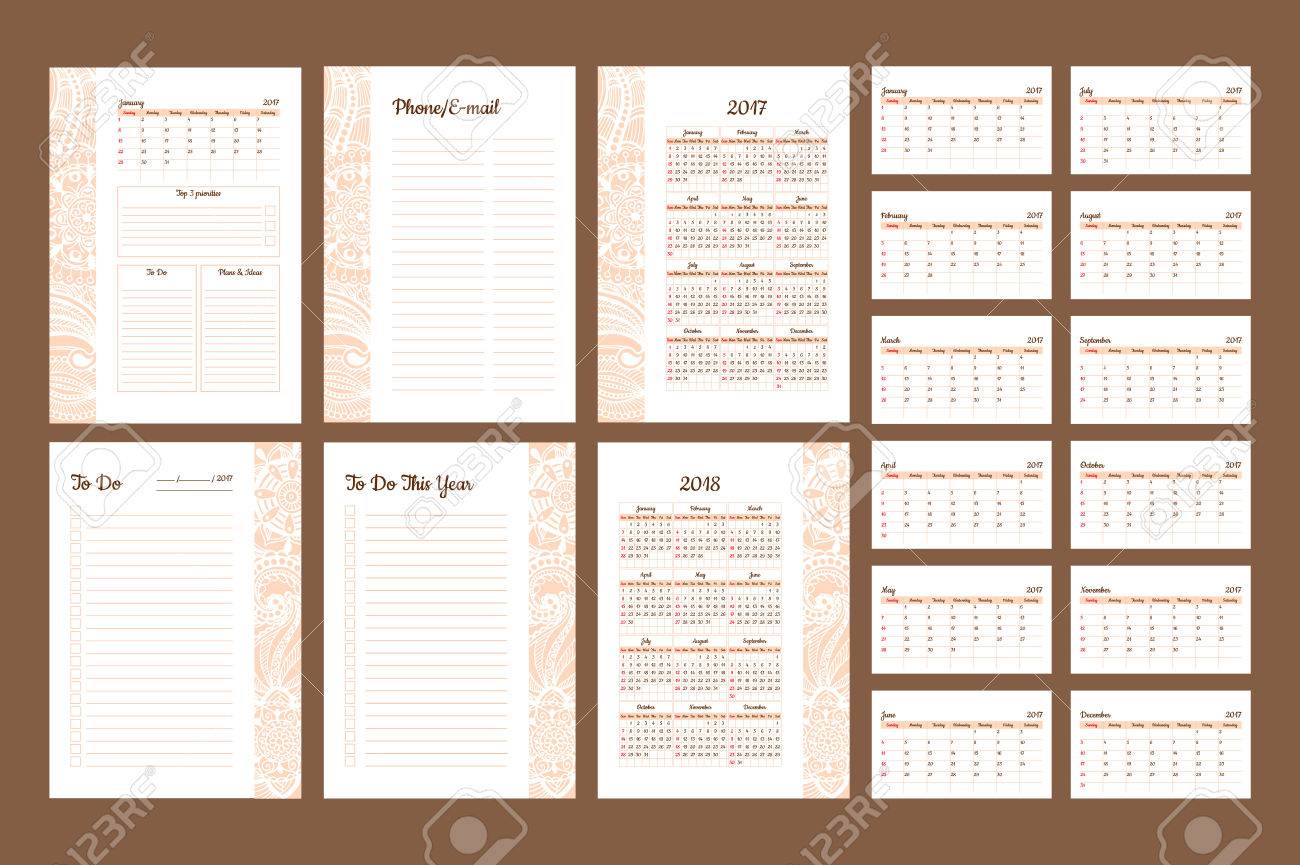 2017 daily planner template